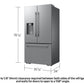 Samsung RF70H30GER Bespoke Ai 3-Door French Door Zero Clearance Fit Sphere Ice™ 29 Cu. Ft.