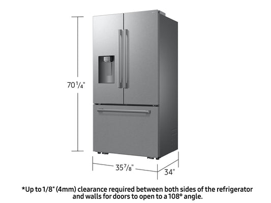 Samsung RF70H30GER Bespoke Ai 3-Door French Door Zero Clearance Fit Sphere Ice™ 29 Cu. Ft.