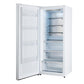 Forno FFFFD172228WHTLS Forno Maderno 28-Inch Convertible Upright Freezer/Refrigerator In White With Antique Brass Handle, 13.6 Cu.Ft., Left Swing