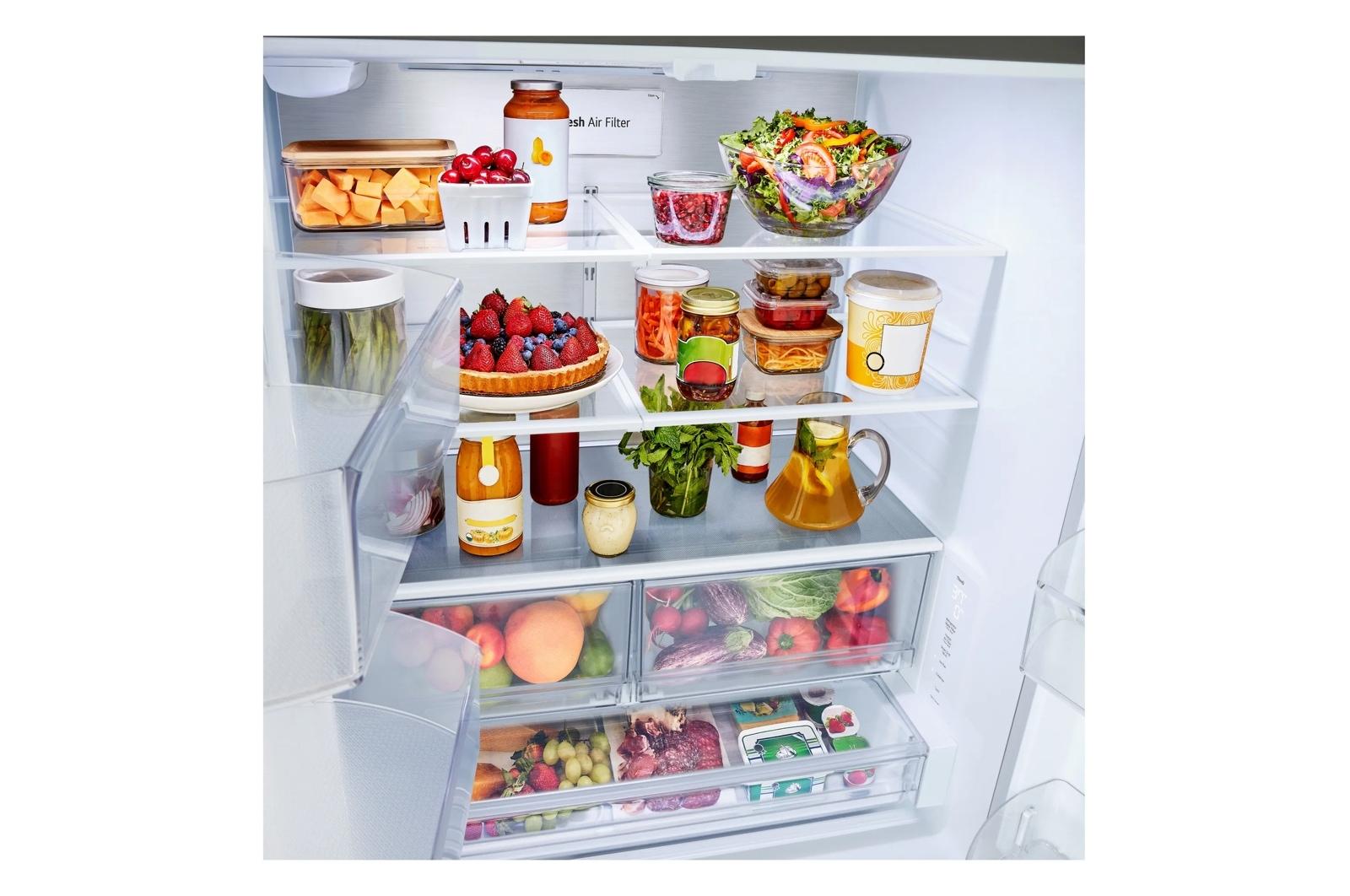 Lg LF25Z6211S 25 Cu. Ft. Counter-Depth Max&#8482; With Zero Clearance&#8482; 3-Door French Door Refrigerator With Thin Door Design