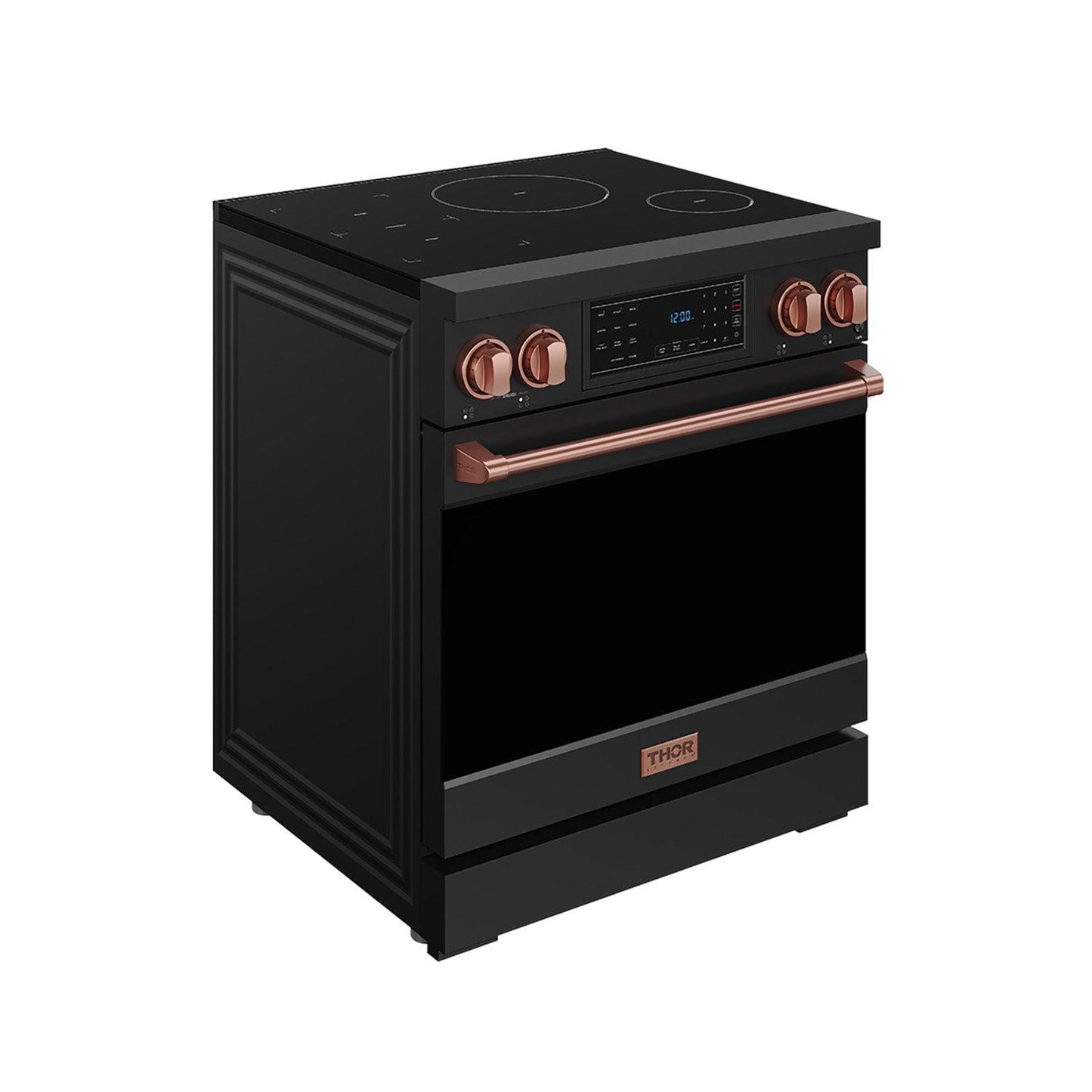 Thor Kitchen RSI30BRSG 30 Inch Professional Induction Range With Tilt Panel Touch Control In Black And Rose Gold Gordon Ramsay Series