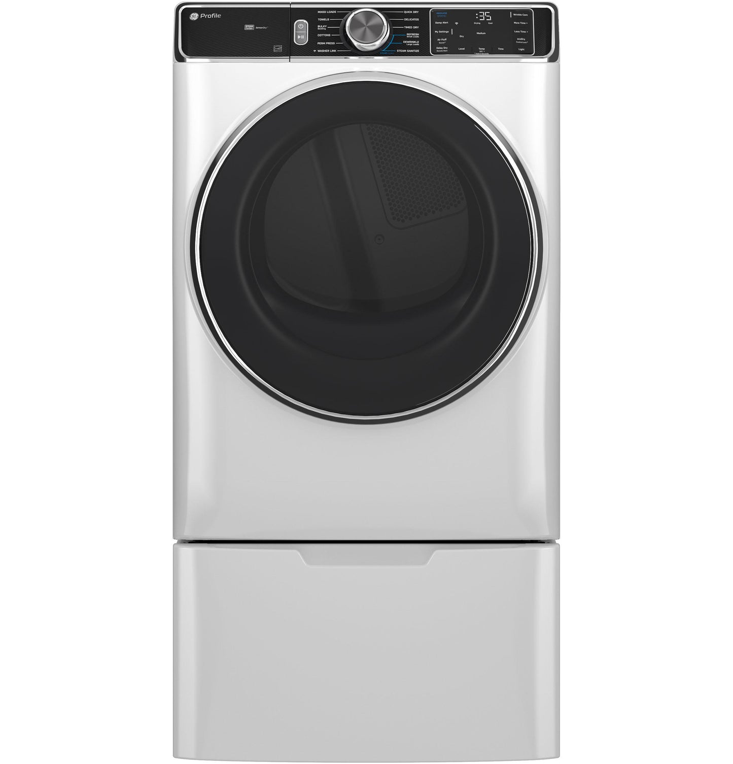 Ge Appliances PFD87GSSVWW Ge Profile&#8482; 7.8 Cu. Ft. Capacity Smart Front Load Gas Dryer With Steam And Sanitize Cycle