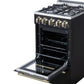 Forno FFSGS626520BLK Forno Lamazze 20 Inch Freestanding Gas Range In Black, Compact Design