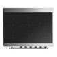 Ilve UMIB36NR3BGB Ilve Umib36Nr3Bgb Majestic Iii 36 Inch Induction Range With 6 Elements, 3.5 Cu. Ft. Total Oven Capacity (Triple Glass Door, Blue Grey, Burnished)