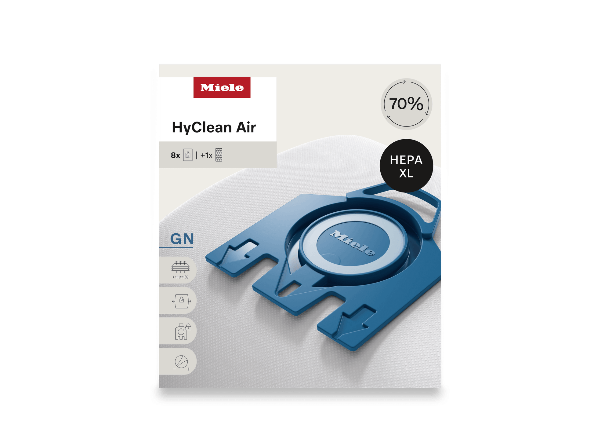 Miele GNALLERGYXLHYCLEANAIR 8 Vacuum Bags And A Hepa Filter At A Special Price - For Complete C2, Complete C3.