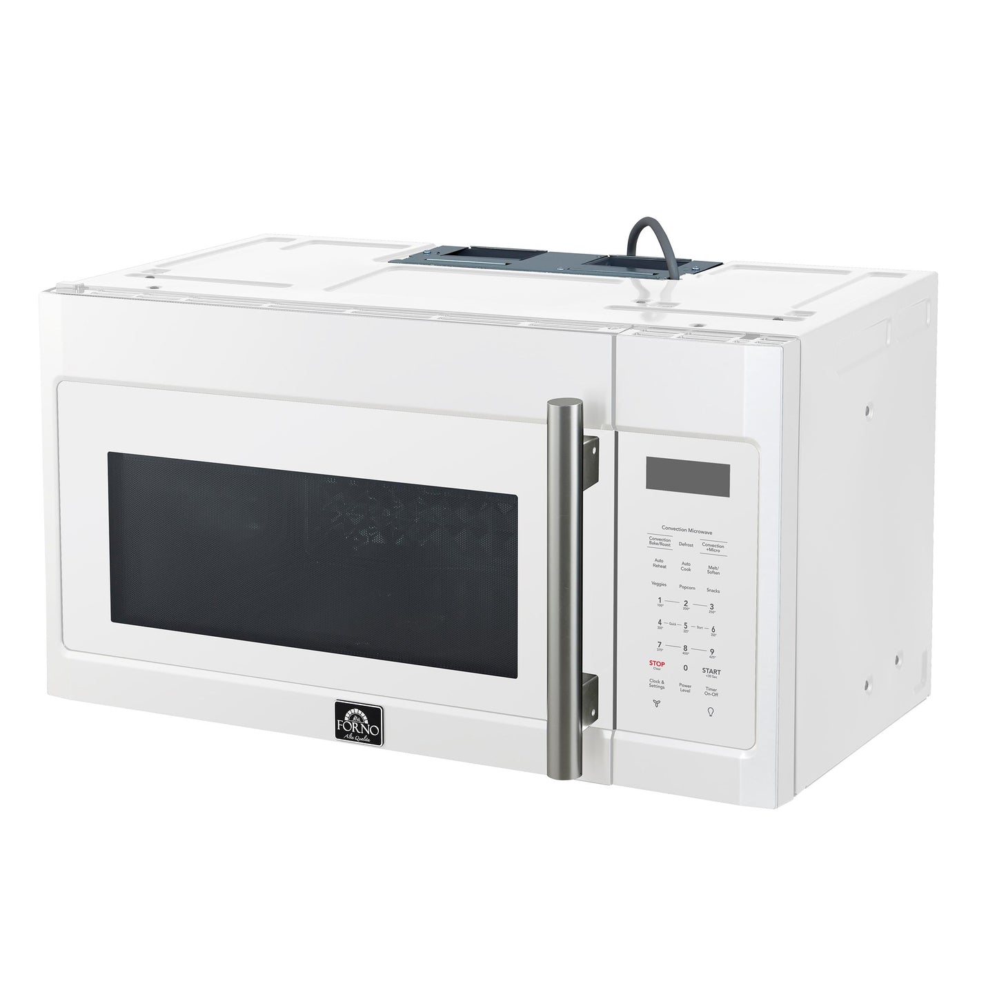 Forno FOTR303830WHT Forno Fornace 30-Inch Over The Range Convection Microwave, White - 1.5 Cu.Ft, 300 Cfm Vent, Touch Control, Led Light