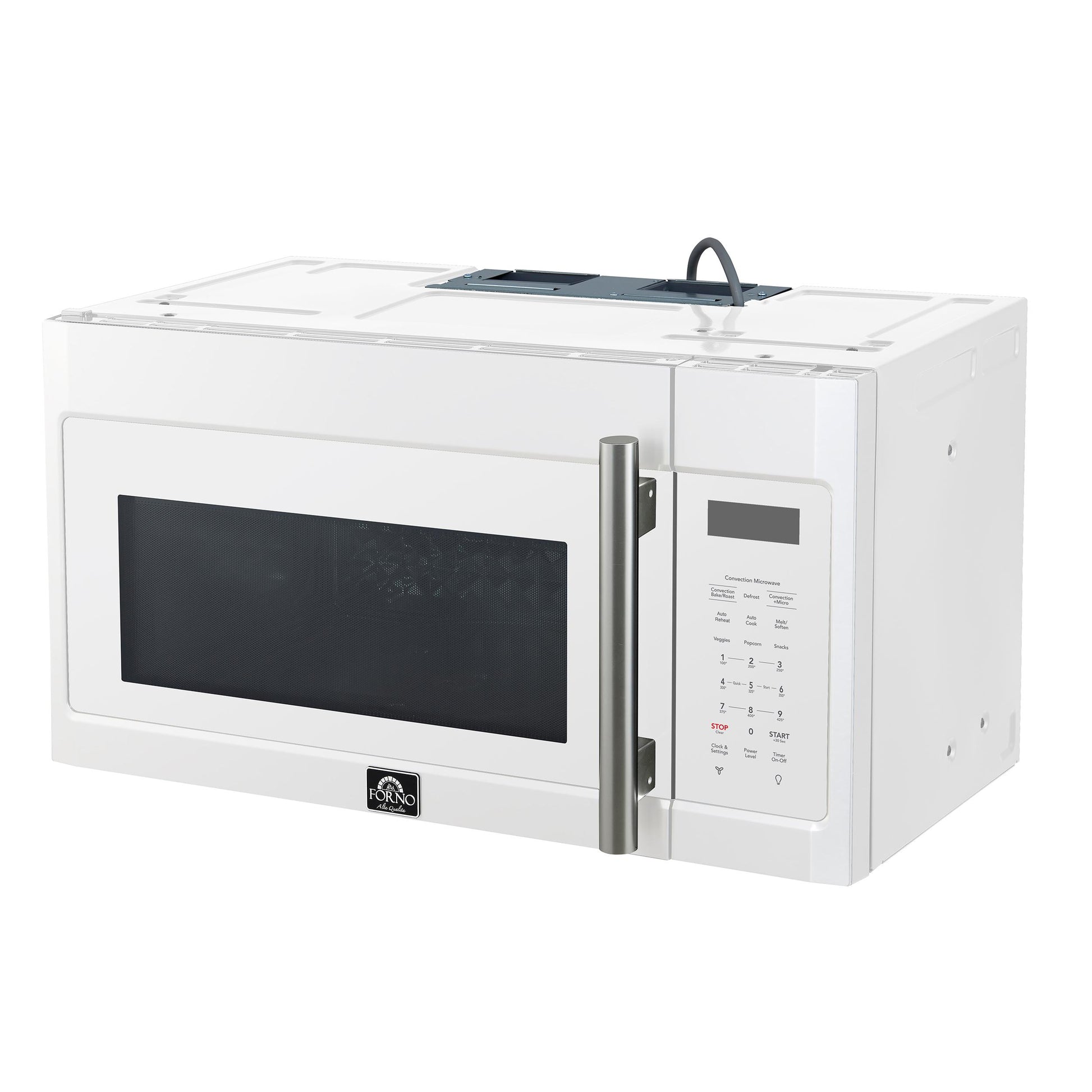 Forno FOTR303830WHT Forno Fornace 30-Inch Over The Range Convection Microwave, White - 1.5 Cu.Ft, 300 Cfm Vent, Touch Control, Led Light