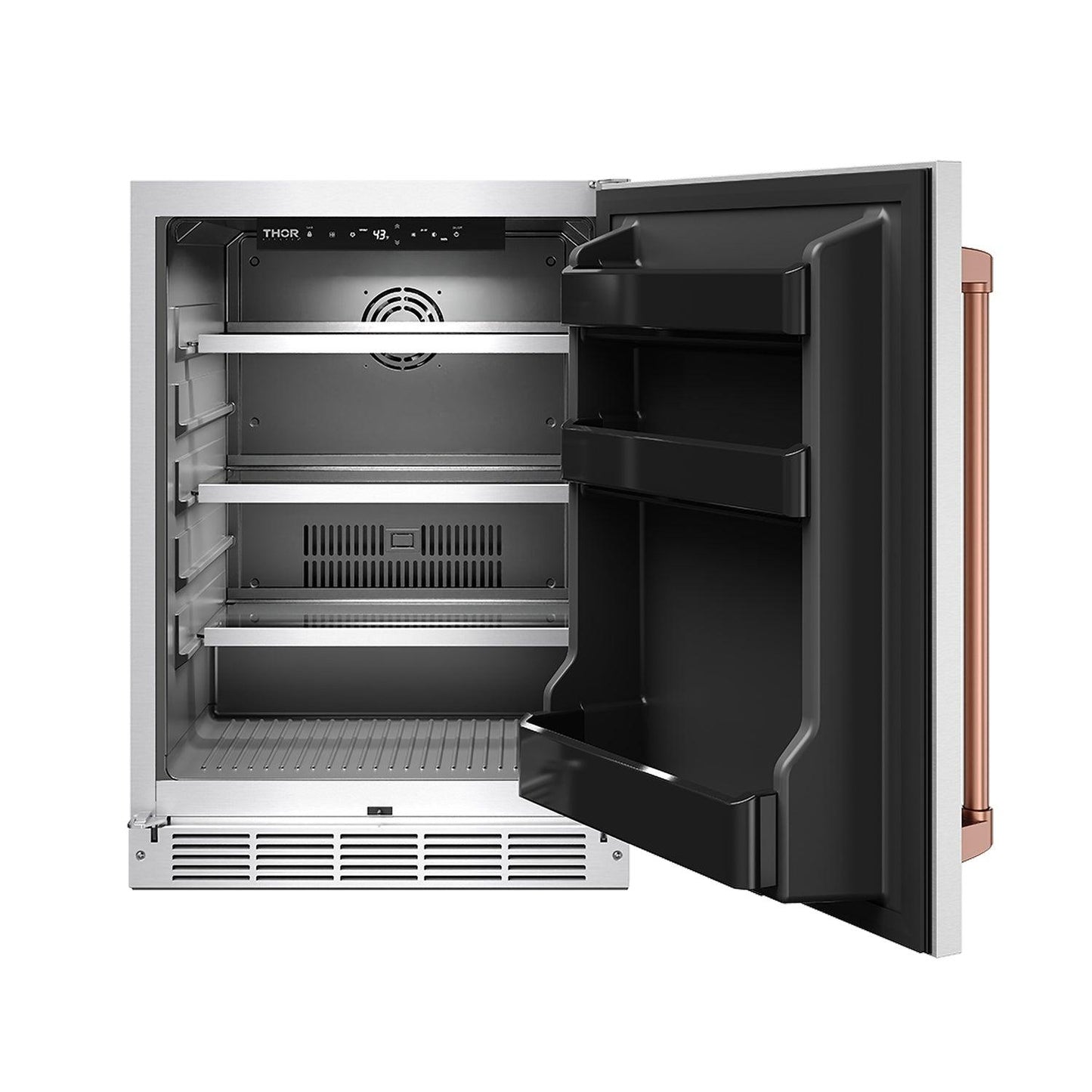 Thor Kitchen RBC24SSDRSG Gordon Ramsay Collection 24 Inch Outdoor Undercounter Beverage Cooler In Stainless Steel/Rose Gold