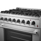 Forno FFSGS619736 Forno Marco 36-Inch Dual Fuel Range, Stainless Steel, 6 Burners, 67,000 Btu, True Convection Oven, Energy Efficient