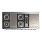 Ilve UM60FSQNR3MBC Ilve Um60Fsqnr3Mbc Majestic Iii 60 Inch Dual Fuel Range With 7 Burners, Griddle And French Top, Dual Function Burner With Up To 25,000 Btu (Natural Gas, Solid Door, Midnight Blue, Chrome)