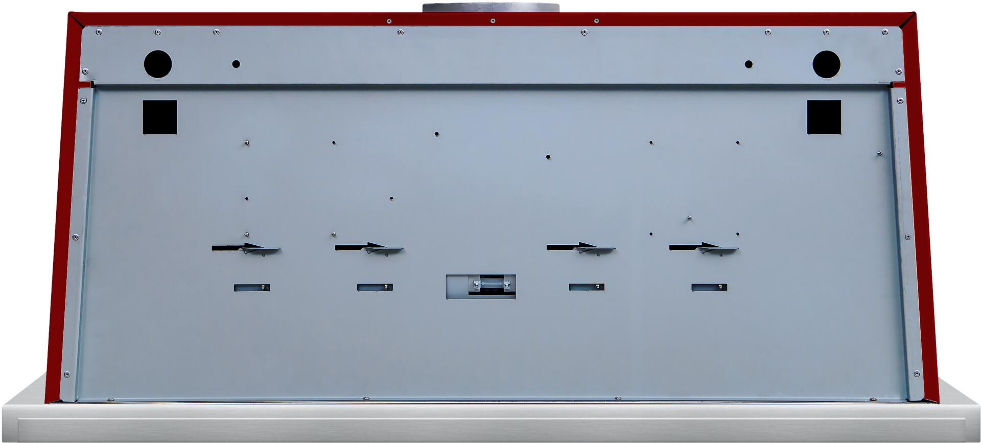 Ilve UAM90BU Majestic 36 Inch Burgundy Wall Mount Range Hood