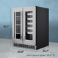 Element Appliance EFB24DES Cellara By Element 24 In., 27 Bottle And 45 Can Dual Zone French Door Wine And Beverage Cooler - Efb24Des