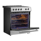 Forno FFSIN098230 Forno Leonardo Espresso 30-Inch Slide-In Stainless Steel Induction Range, Convection Oven, 5 Cooking Zones