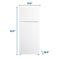 Element Appliance ERT16CGDW Element 16.0 Cu. Ft. Top Freezer Refrigerator - White, Energy Star