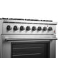 Forno FFSGS619736 Forno Marco 36-Inch Dual Fuel Range, Stainless Steel, 6 Burners, 67,000 Btu, True Convection Oven, Energy Efficient