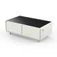 Forno FCTFR700651WHT Forno Evoluto Tavolo 51-Inch White Smart Coffee Table - Dual Refrigerator Drawers, Bluetooth 5.0 Audio, Wireless Charging & Rgb Ambient Light