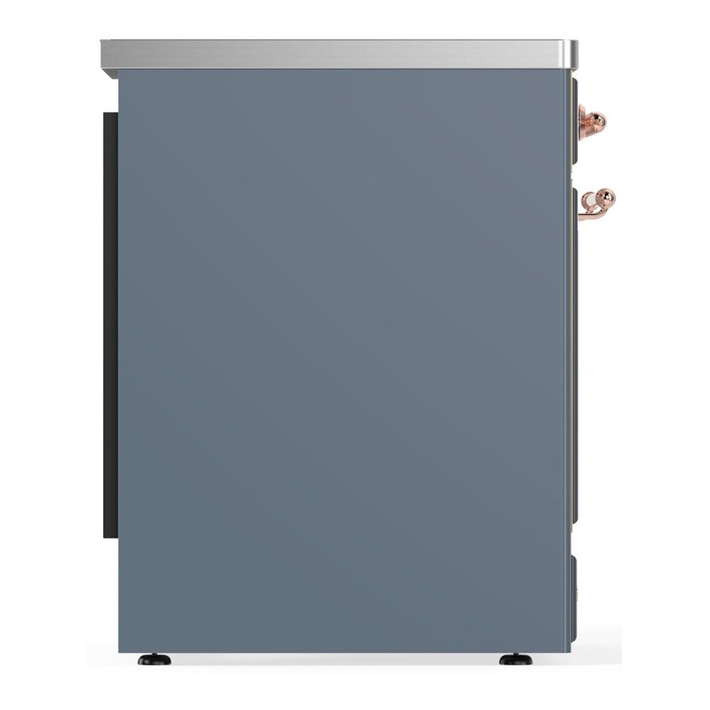 Ilve UMIB30QNR3BGP Ilve Umib30Qnr3Bgp Majestic Iii 30 Inch Induction Range With 4 Elements, 4 Cu. Ft. Oven Capacity (Solid Door, Blue Grey, Copper)