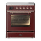 Ilve UMIB30NR3BUP Ilve Umib30Nr3Bup Majestic Iii 30 Inch Induction Range With 4 Elements, 4 Cu. Ft. Oven Capacity (Triple Glass Door, Burgundy, Copper)