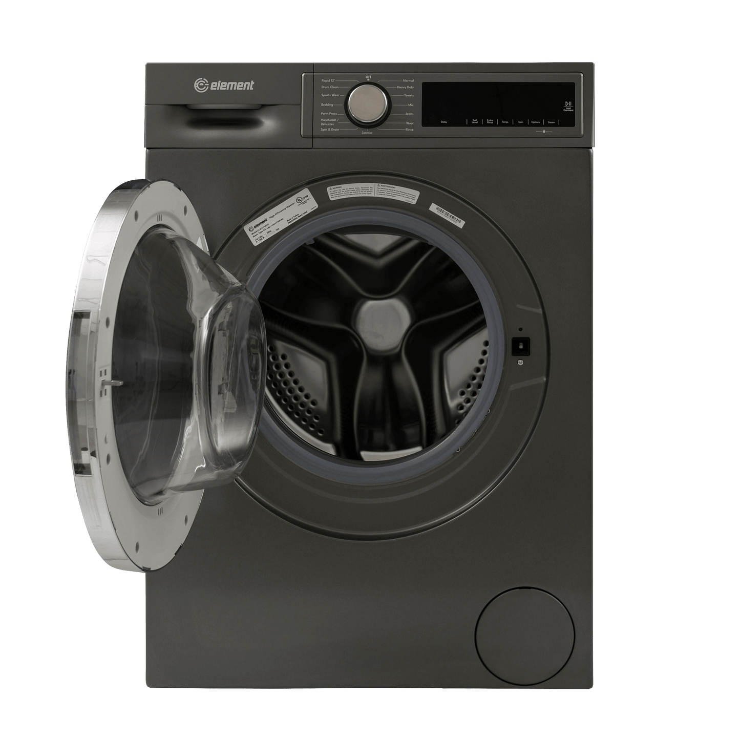 Element Appliance ECW2224EGG Element Electronics 24-Inch 2.2 Cu. Ft. Front Load Washer - Gray, Energy Star (Ecw2224Egg)