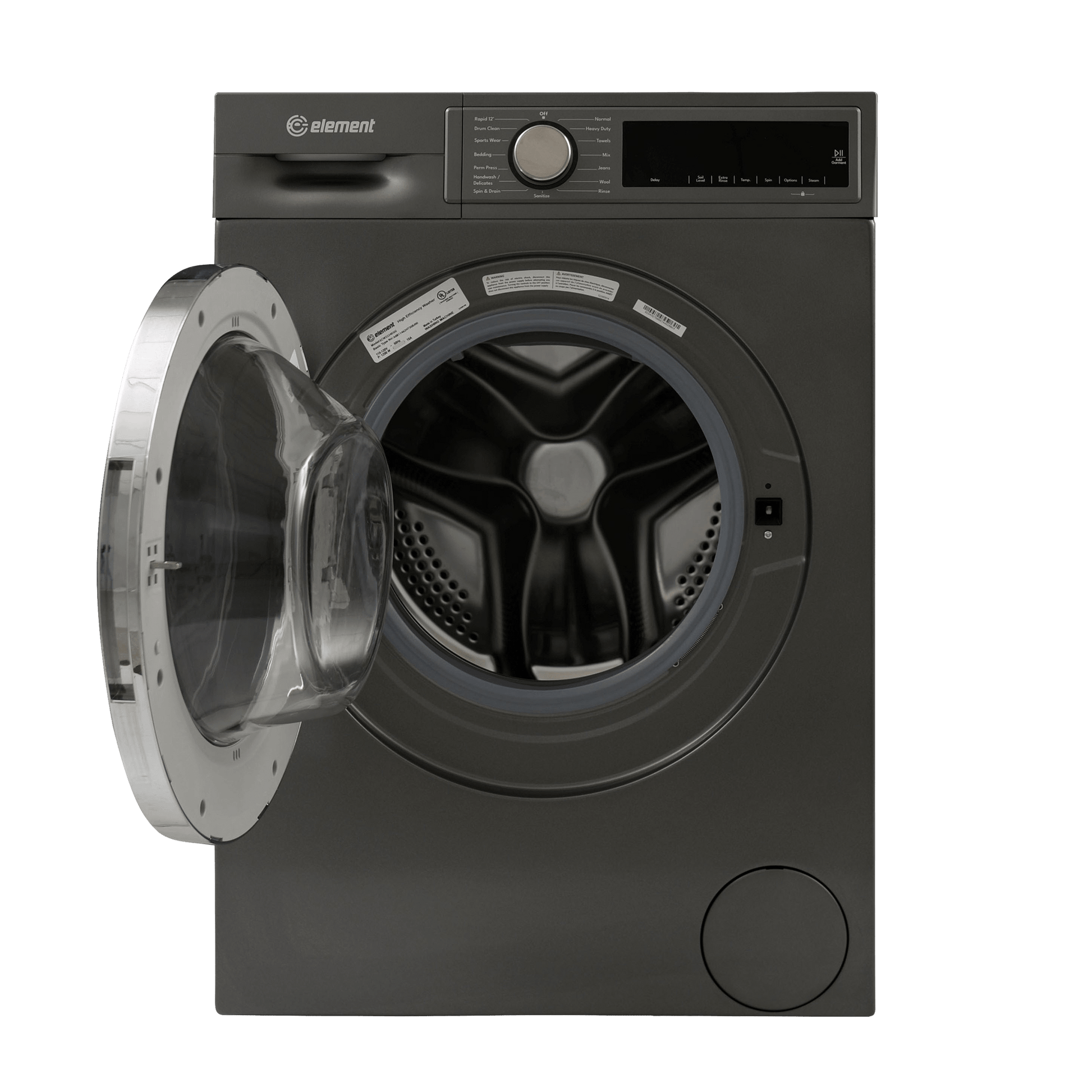 Element Appliance ECW2224EGG Element Electronics 24-Inch 2.2 Cu. Ft. Front Load Washer - Gray, Energy Star (Ecw2224Egg)
