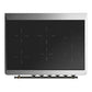 Ilve UMIB36QNR3MBB Ilve Umib36Qnr3Mbb Majestic Iii 36 Inch Induction Range With 6 Elements, 3.5 Cu. Ft. Total Oven Capacity (Solid Door, Midnight Blue, Burnished)