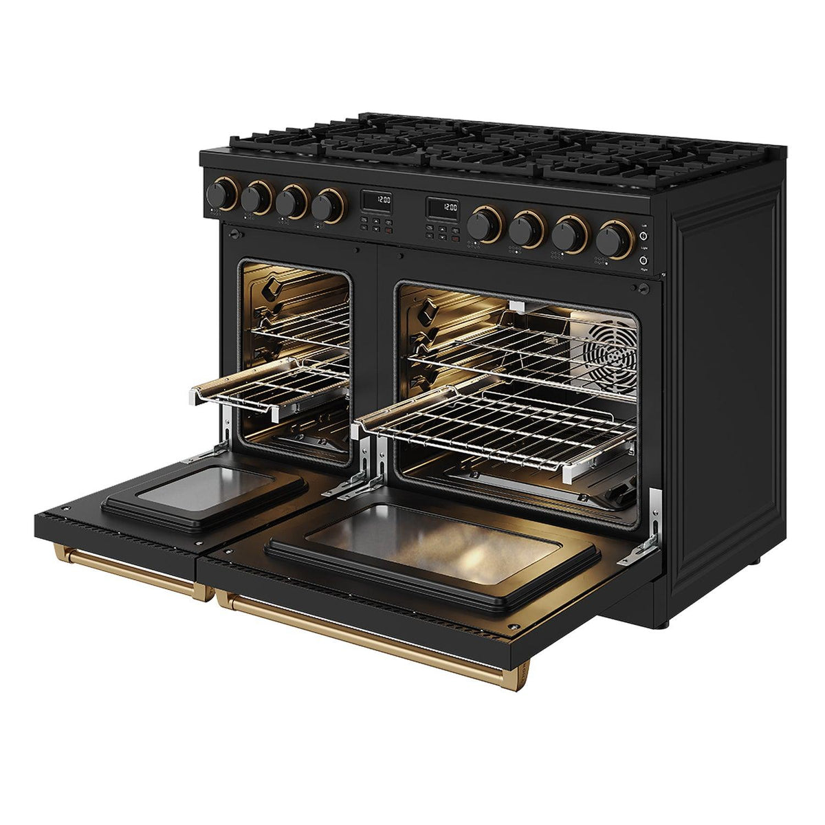 Thor Kitchen ARG48BBRZ 48 Inch Contemporary Professional Liquid Propane Range In Black/Bronze