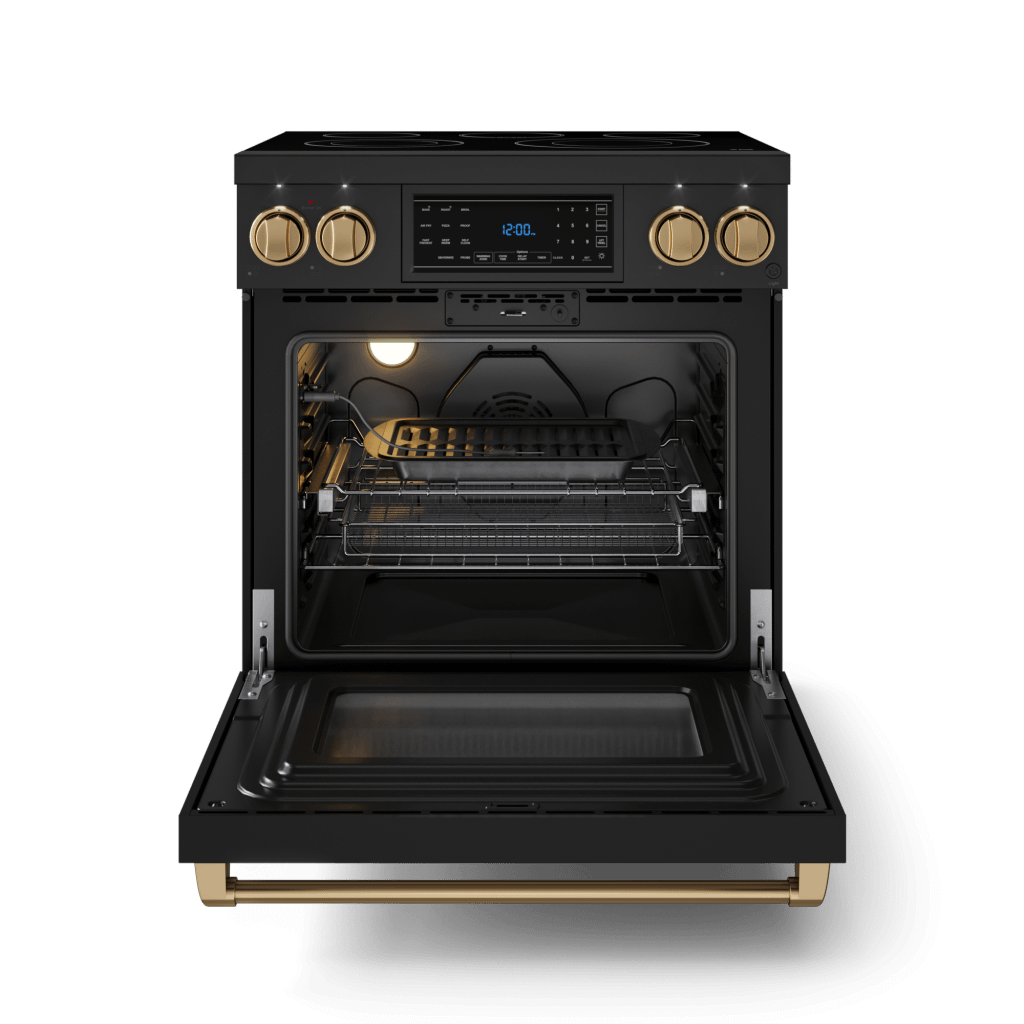 Thor Kitchen RSE30BBRZ 30 Inch Professional Electric Range With Tilt Panel Touch Control In Black/Bronze Gordon Ramsay Series - Rse30B-Brz