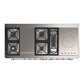 Ilve UM60FSQNR3MGC Ilve Um60Fsqnr3Mgc Majestic Iii 60 Inch Dual Fuel Range With 7 Burners, Griddle And French Top, Dual Function Burner With Up To 25,000 Btu (Natural Gas, Solid Door, Graphite Matte, Chrome)