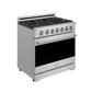 Thor Kitchen RSG36P 36 Inch Professional Gas Range With Precision Knob Control In Stainless Steel Gordon Ramsay Series