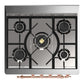 Ilve UM30QNR3BUP Ilve Um30Qnr3Bup Majestic Iii 30 Inch Dual Fuel Range With 5 Black Brass Burners, Dual Function Burner Up To 25,000 Btu (Natural Gas, Solid Door, Burgundy, Copper)