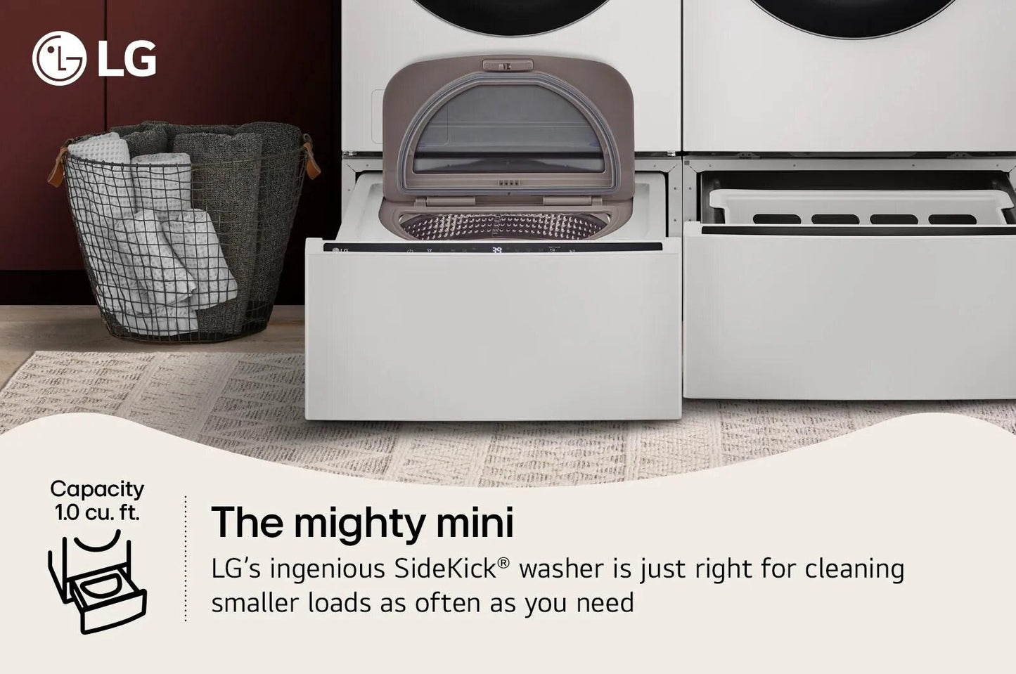 Lg WD300CA 27 Inch Lg Sidekick™ Pedestal Washer