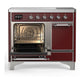 Ilve UMDIB40QNR3BUC Ilve Umdib40Qnr3Buc Majestic Iii 40 Inch Induction Range With 6 Elements, 3.82 Cu. Ft. Total Oven Capacity (Solid Door, Burgundy, Chrome)