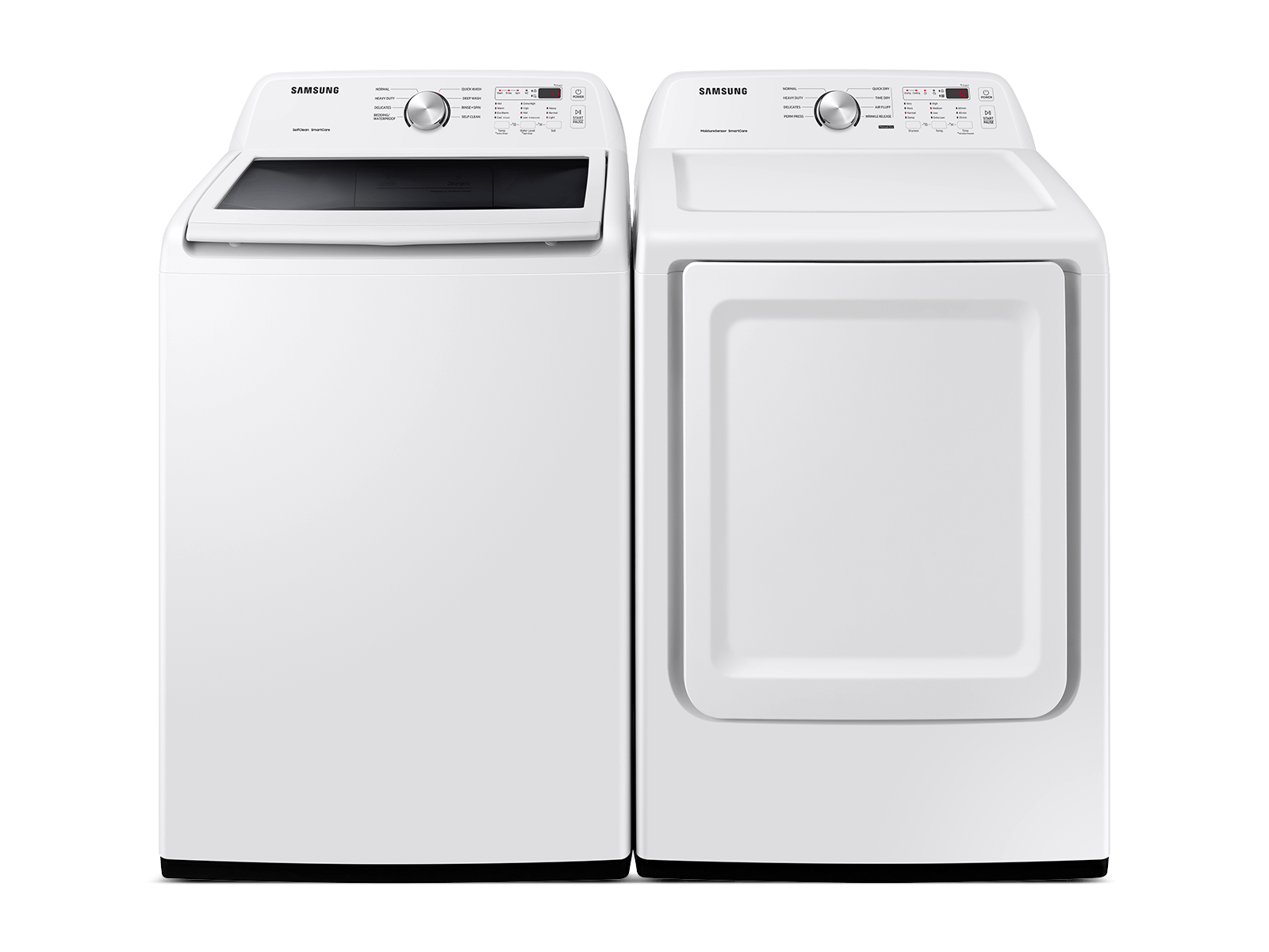 Samsung F1603923099314 Top Load Washer & Dryer Set With Vibration Reduction Technology+ And Sensor Dry In White