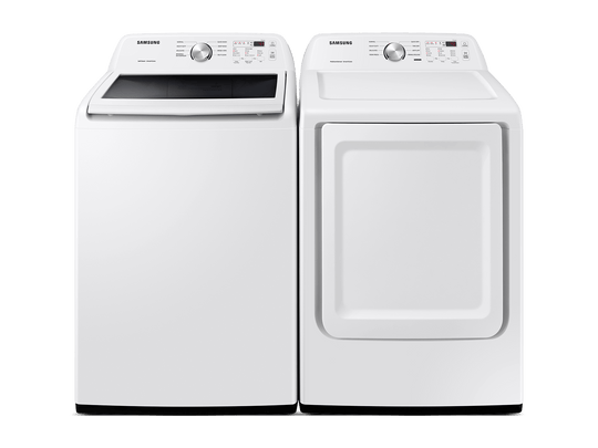 Samsung F1603923099314 Top Load Washer & Dryer Set With Vibration Reduction Technology+ And Sensor Dry In White