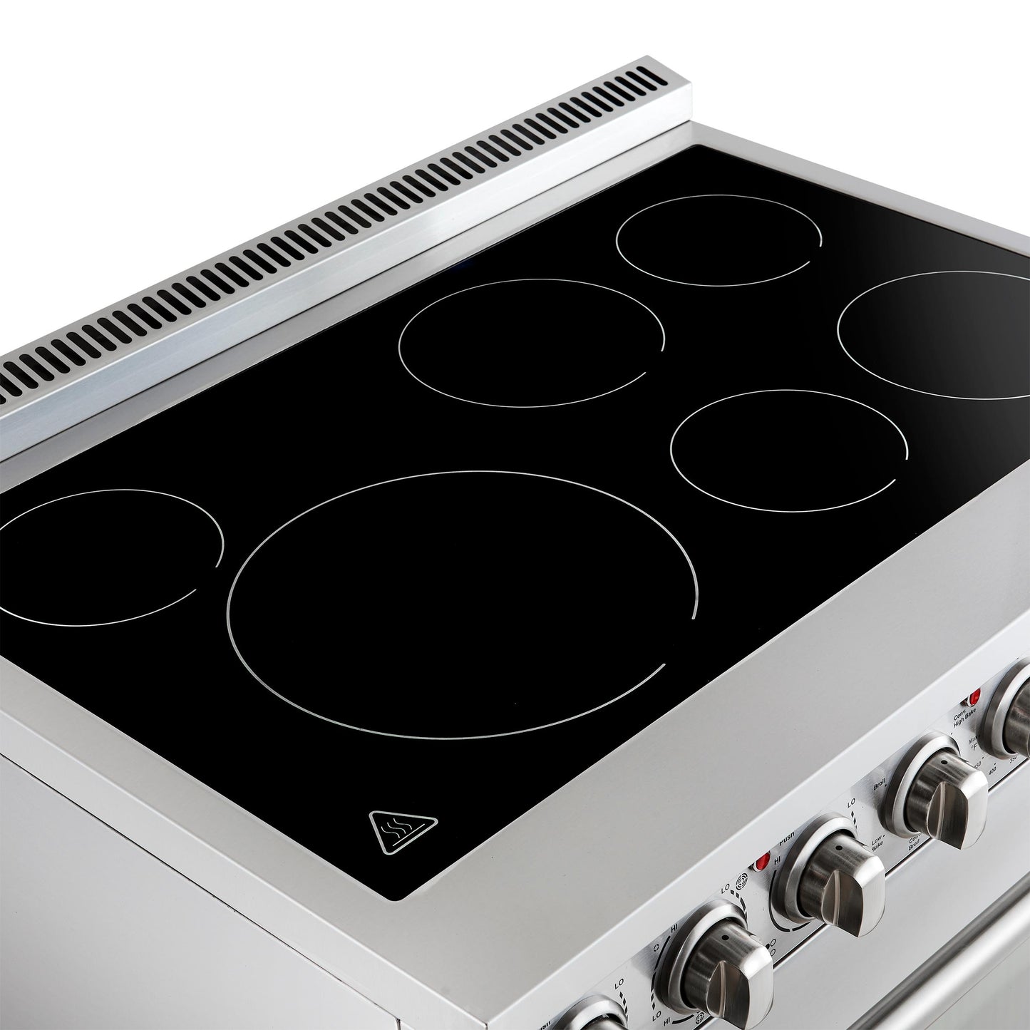 Forno FFSEL601136 Forno Paolo 36 Inch Freestanding Electric Range, Stainless Steel, 5.44 Cu.Ft, True Convection Oven, Energy Efficient