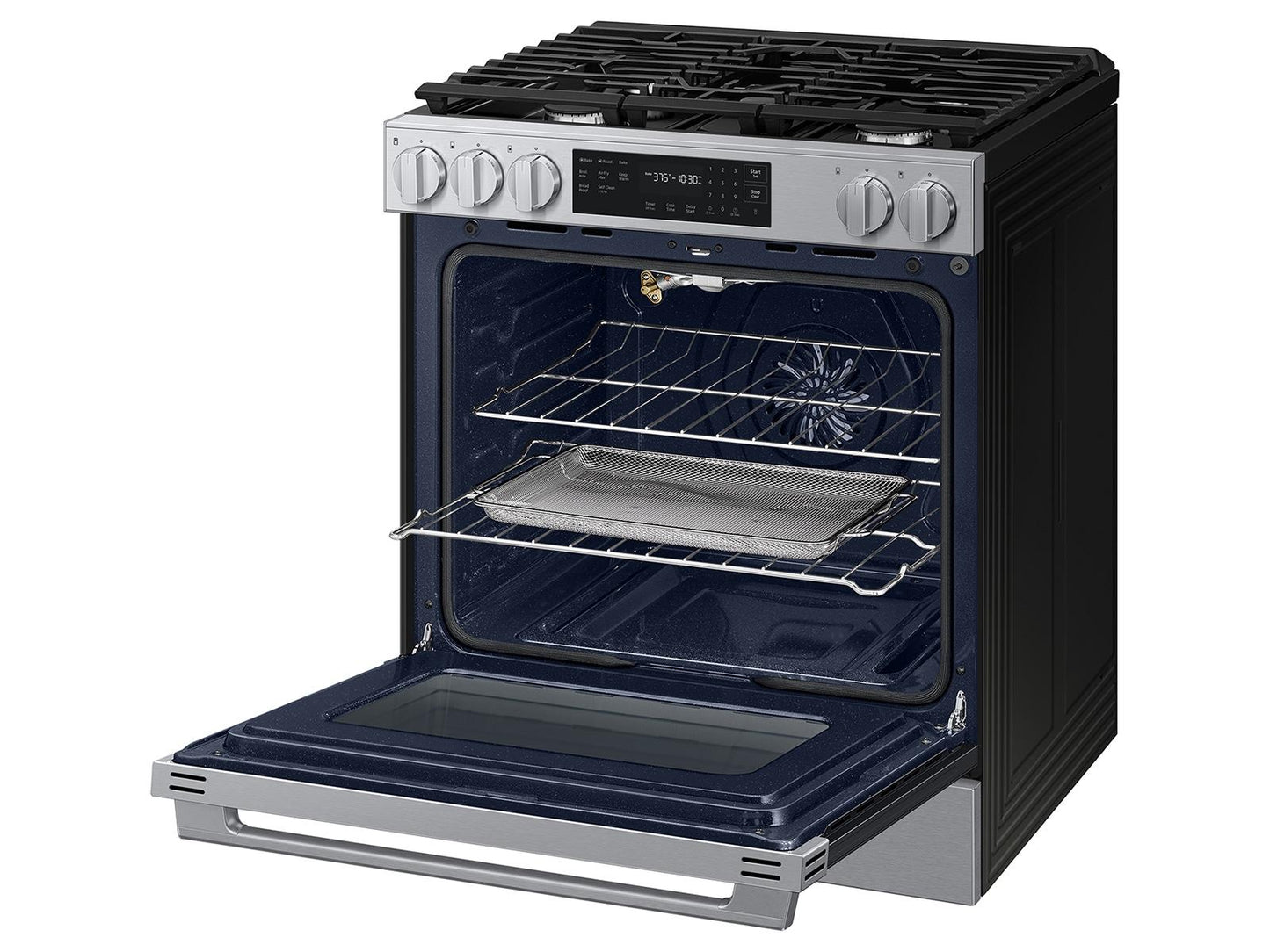 Samsung NSG70H60SR Bespoke Smart Slide-In Gas Range Pro Style Design Air Fry Max Precision Knobs