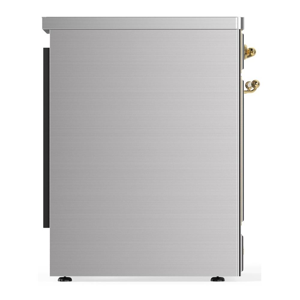 Ilve UMIB30QNR3SSG Ilve Umib30Qnr3Ssg Majestic Iii 30 Inch Induction Range With 4 Elements, 4 Cu. Ft. Oven Capacity (Solid Door, Stainless Steel, Brass)