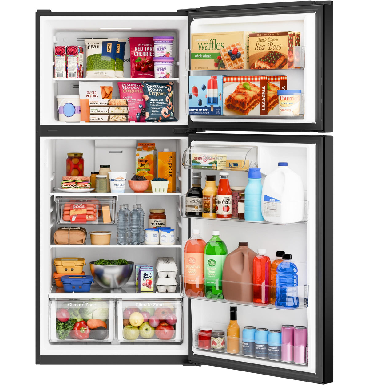Ge Appliances GPS19KGZBB Ge 19 Cu. Ft. Garage Ready Top-Freezer Refrigerator