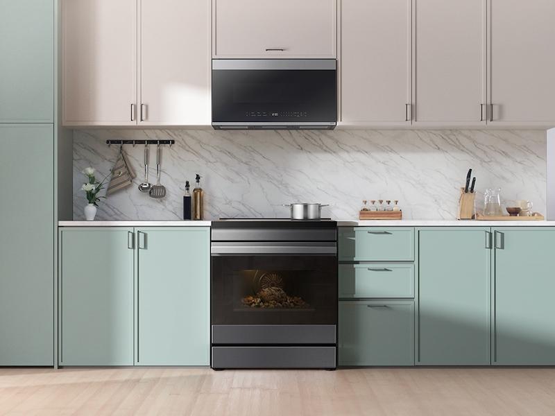 Samsung NSI6DG9500MT Bespoke 6.3 Cu. Ft. Smart Slide-In Induction Range With Ambient Edge Lighting™ & Air Sous Vide In Matte Black Steel