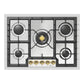 Ilve UHCPT75NSSG Ilve Uhcpt75Nssg Nostalgie Ii 30 Inch Built-In Gas Cooktop With 5 Burners, In Stainless Steel (Natural Gas)