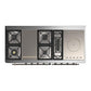Ilve UM60FSNR3AWBLP Ilve Um60Fsnr3Awblp Majestic Iii 60 Inch Dual Fuel Range With 7 Burners, Griddle And French Top, Dual Function Burner With Up To 25,000 Btu (Liquid Propane, Triple Glass Door, Antique White, Burnished)