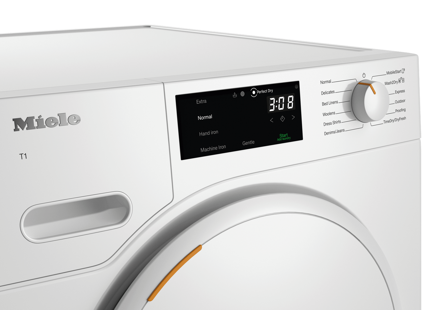 Miele TXB360WP Txb360Wp - T1 Heat-Pump Dryer: 18 Lb (8 Kg) Directsensor Honeycomb Drum Fragrancedos Miele@Home Dryprotect