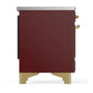 Ilve UMDIB40QNR3BUG Ilve Umdib40Qnr3Bug Majestic Iii 40 Inch Induction Range With 6 Elements, 3.82 Cu. Ft. Total Oven Capacity (Solid Door, Burgundy, Brass)