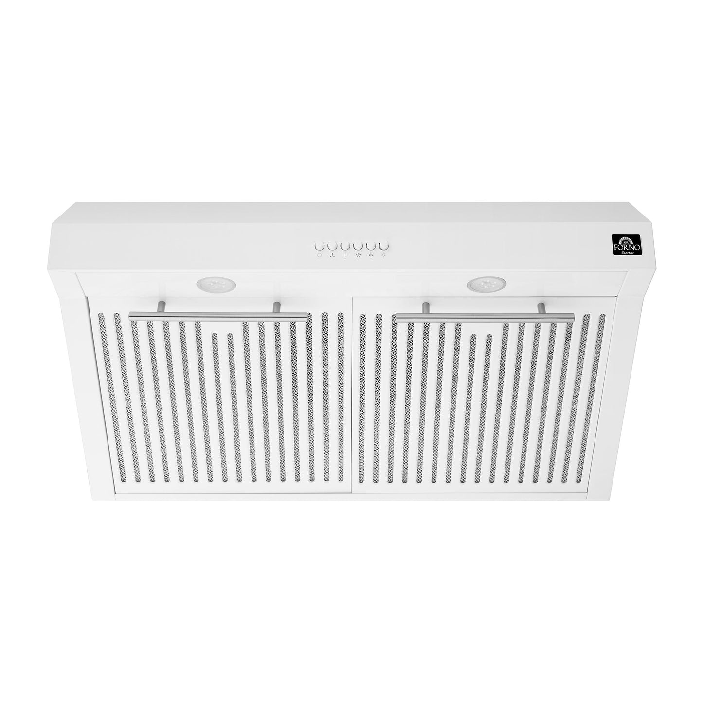 Forno FRHUC525530WHT Forno Bari Espresso 30-Inch Under Cabinet Range Hood, White, 600 Cfm, Led Lighting, Dishwasher-Safe Baffle Filters, 3-Speed Fan Control