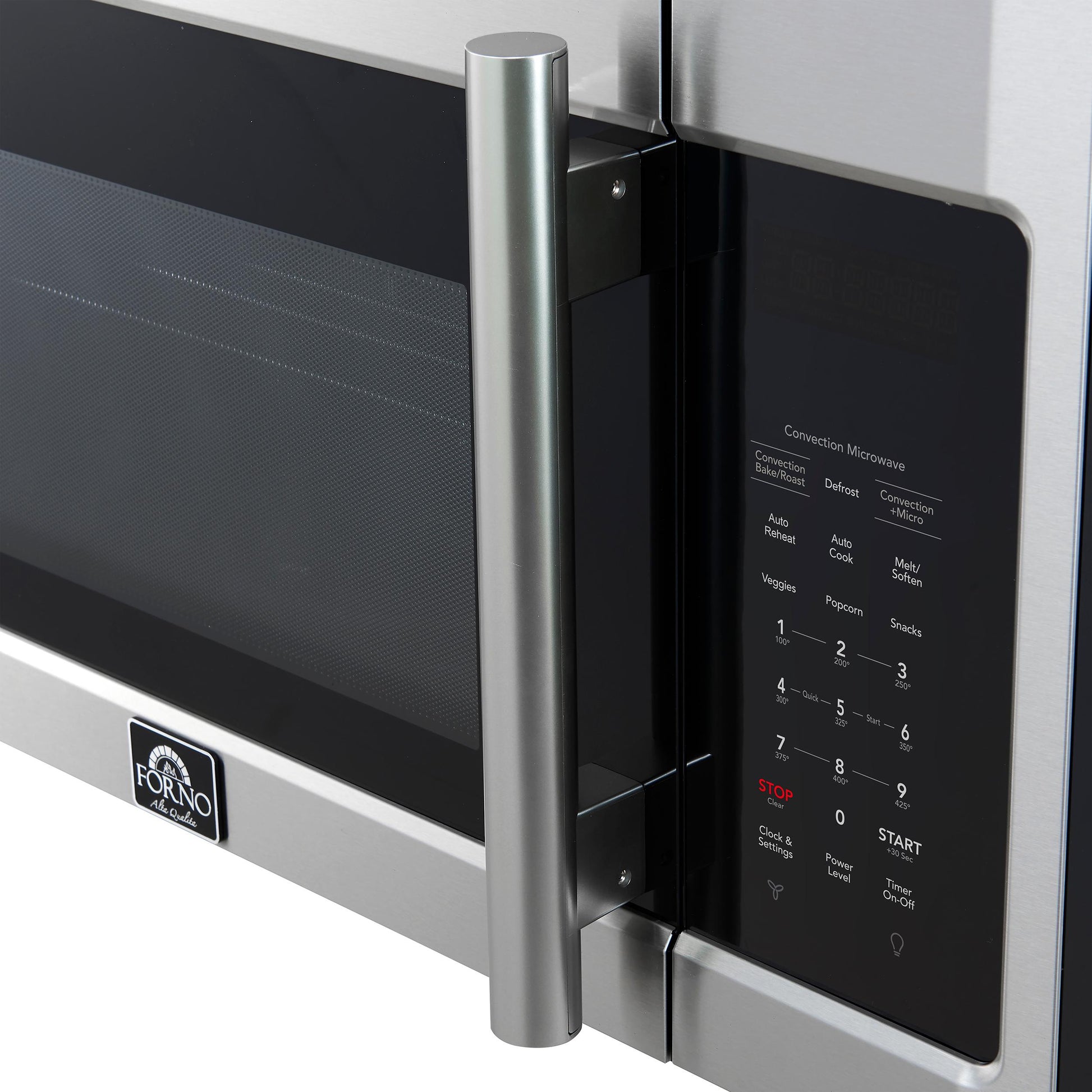 Forno FOTR303830 Forno Fornace 30-Inch Over The Range Convection Microwave, Stainless Steel - 1.5 Cu.Ft, 300 Cfm Vent, Touch Control, Led Light
