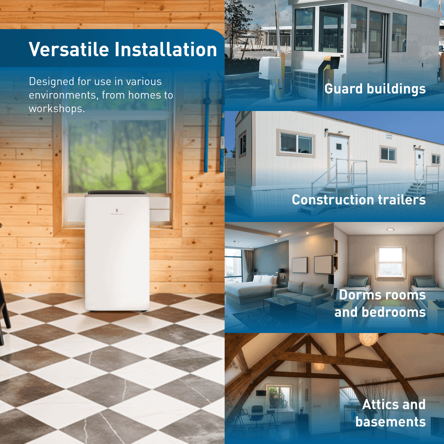 Friedrich ZCP12SB Friedrich Zoneaire Select 12,000 Btu Single-Hose Smart Portable Air Conditioner