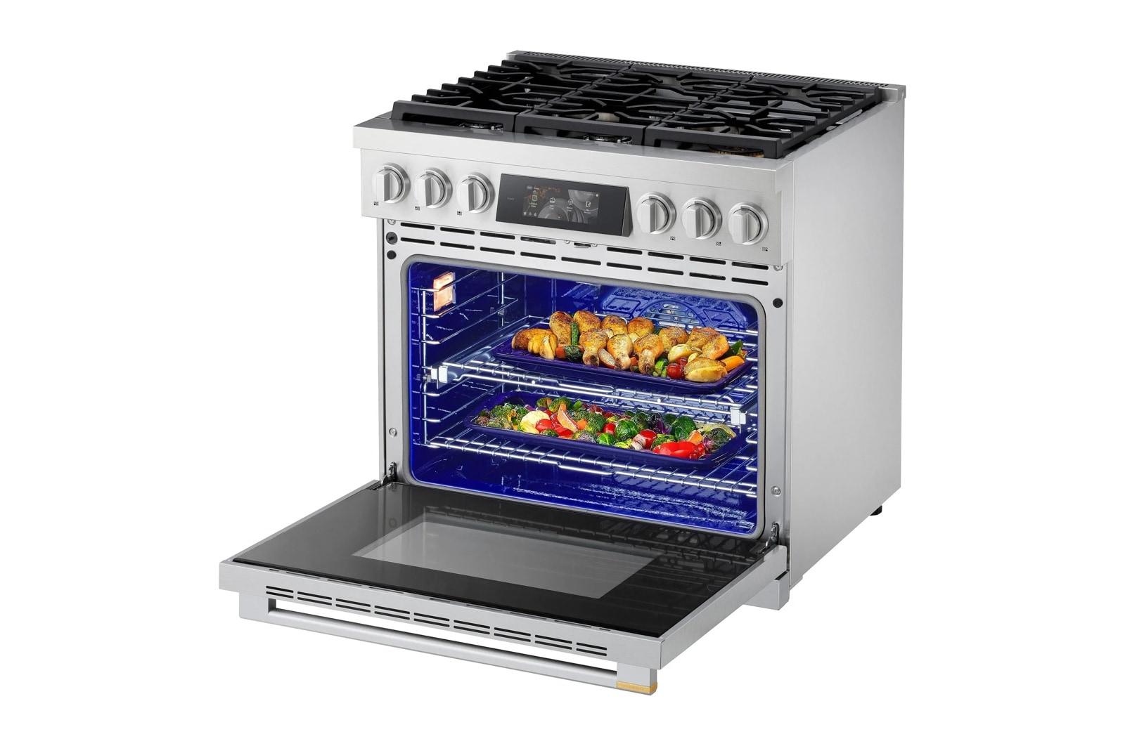 Lg LPGU6319Y Lg Signature 6.3 Cu. Ft. Smart Gas Slide-In Pro Range With Dynamic Probake® Convection, Air Fry, Air Sous Vide And Roast Mode
