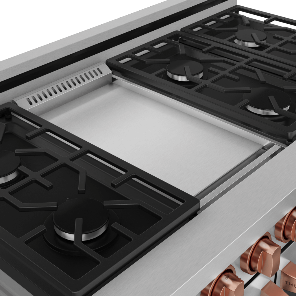 Thor Kitchen RSG48ERSG 48 Inch Professional Gas Range With Pro-Style Knobs In Stainless Steel/Rose Gold Gordon Ramsay Series - Rsg48E-Rsg