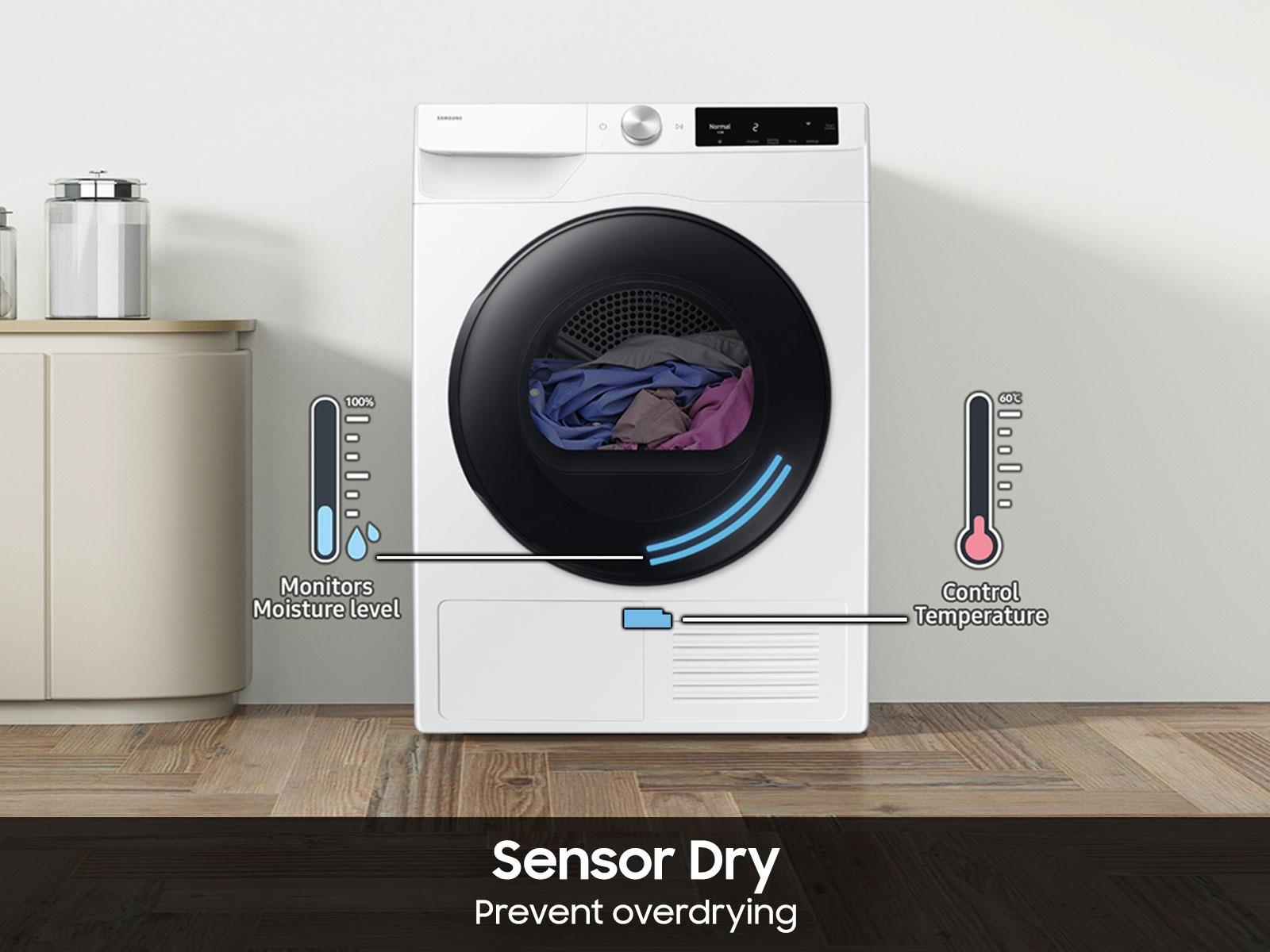 Samsung DV25FG62B0BE Compact Ventless Heat Pump Dryer Wi-Fi Connectivity Energy Efficient 4.0 Cu.Ft.