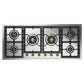 Ilve UHCPT125NSSGLP Ilve Uhcpt125Nssglp Nostalgie Ii 48 Inch Built-In Gas Cooktop With Total Black Brass Burners, In Stainless Steel (6 Sealed Burners, Liquid Propane, Brass)